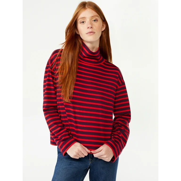 Free Assembly Women's Turtleneck Sweater, Lightweight - Walmart.com | Walmart (US)