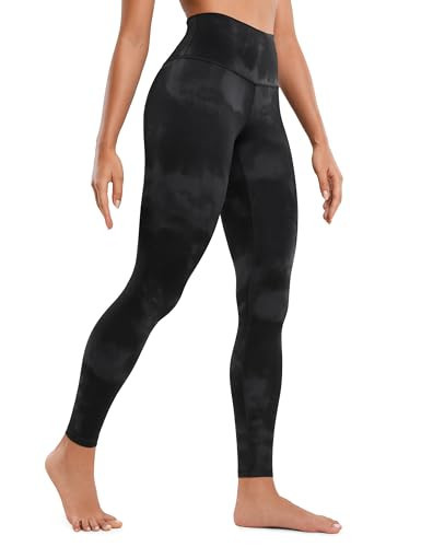 CRZ YOGA Butterluxe High Waisted Lounge Legging 28'' - Workout Leggings for Women Buttery Soft Yoga Pants Black Tie Dye Flowers Medium | Amazon (CA)