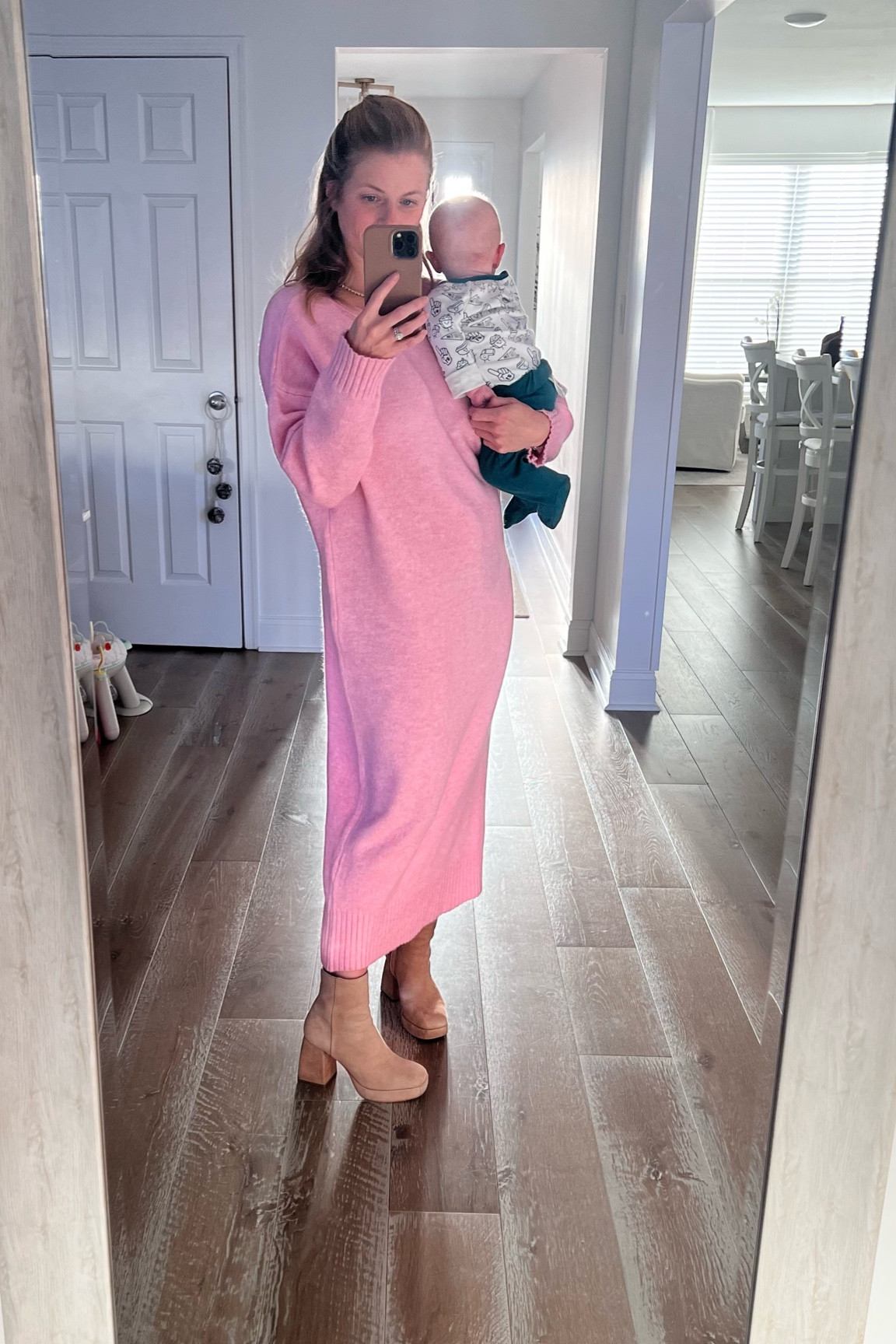 Adding some pink to my wardrobe with this sweater dress that can be dressed up or dressed down for the winter 🩷 30% off now! 

#LTKCyberWeek #LTKSaleAlert #LTKStyleTip