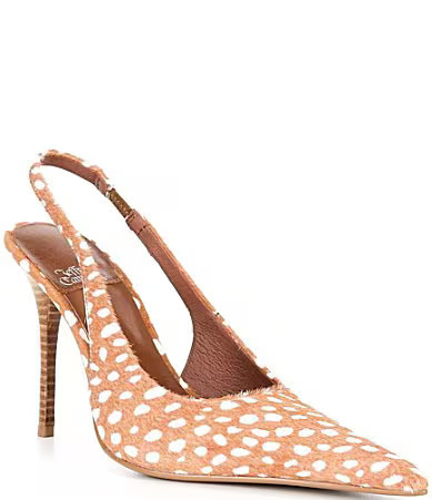Jeffrey Campbell Youwish-F Spotted Calf Hair Slingback Pumps - 9 | Dillard's