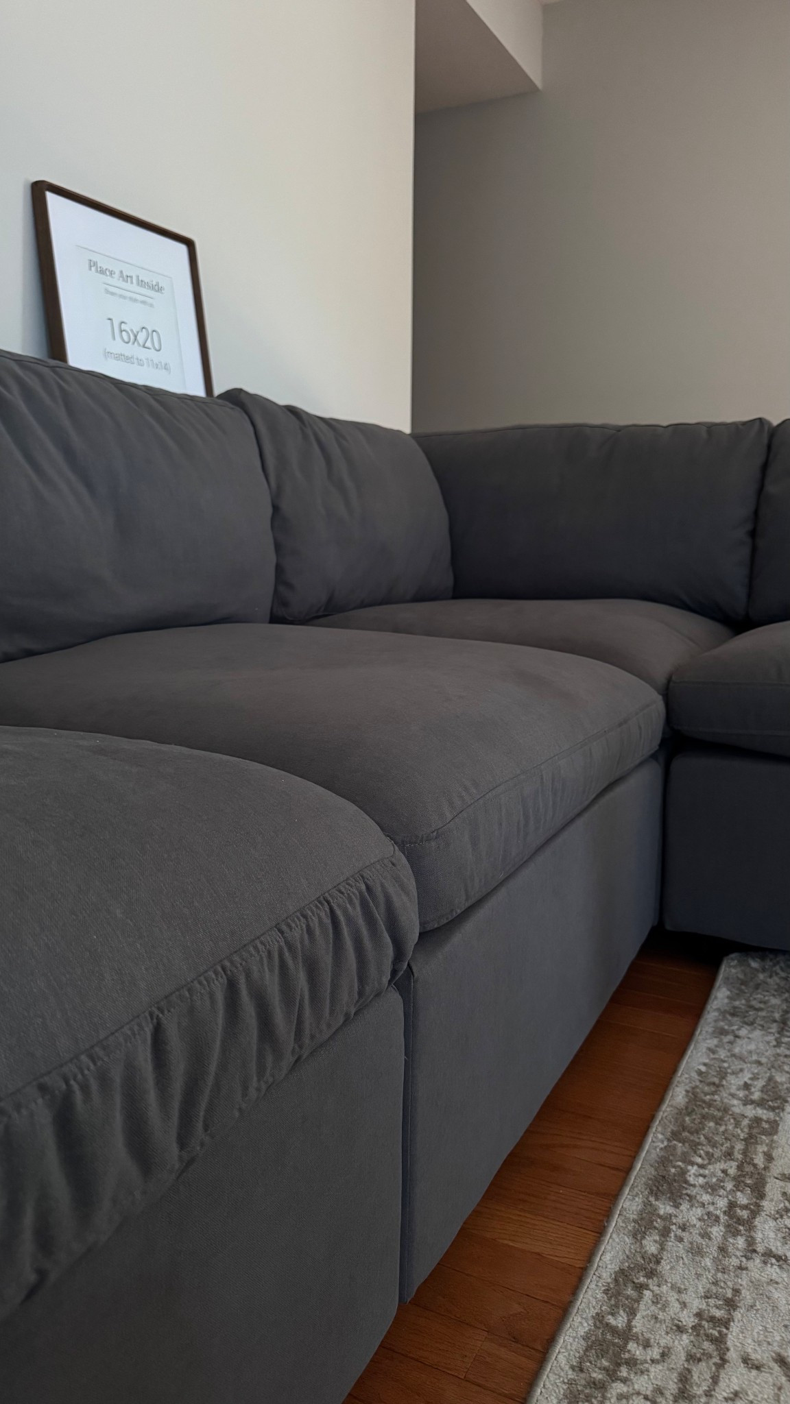 Kova Box Cushion — Corner Sectional — Color Fog