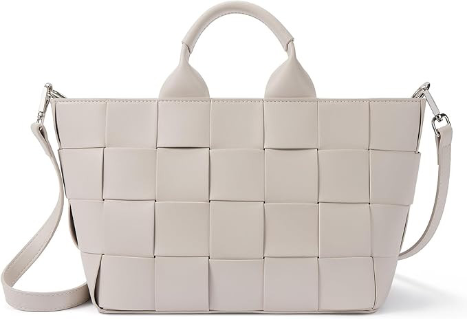 BOSTANTEN Woven Tote Bag for Women Top Handle Purses and Handbags Shoulder Crossbody Purse With Z... | Amazon (US)