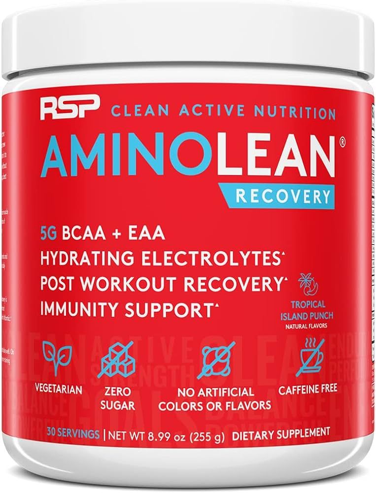RSP AminoLean Recovery - Post Workout BCAAs Amino Acids Supplement + Electrolytes, BCAAs and EAAs... | Amazon (US)