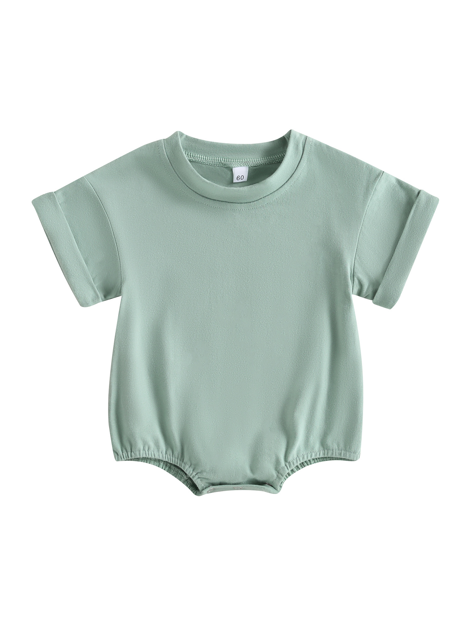 Sunisery Baby Boy Girl Short Sleeve Bubble Romper Solid Color Oversized T-Shirt Romper Bodysuit O... | Walmart (US)