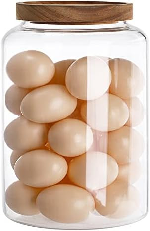 Bekith 1 Gallon Glass Jar with Wooden Airtight Lid, Large Food Storage Container/Canisters for Servi | Amazon (US)