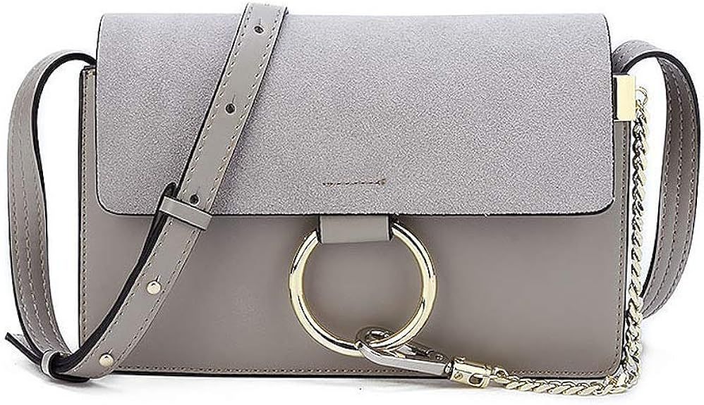 Olyphy Designer Ring Bags for Women, Mini Shoulder Purses Leather Crossbody Bag with Chain | Amazon (US)