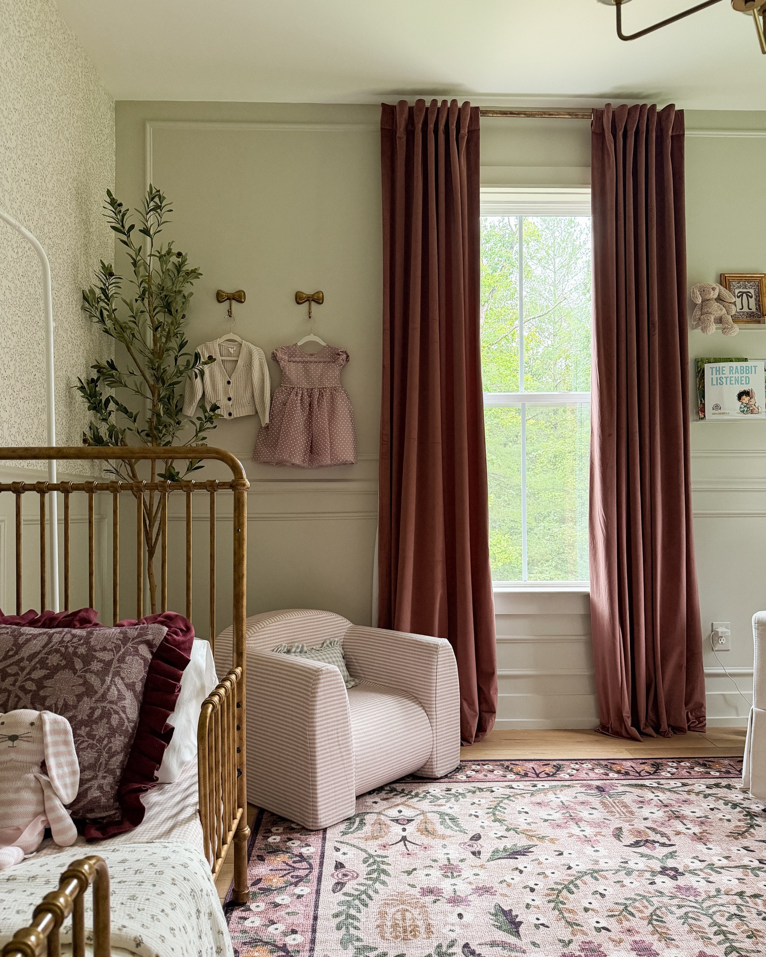 My youngest daughter has her first day of pre-k today so I’m officially a empty nester 🤣 jk it’s only a few days out of the week for a few hours. I’m being dramatic but it does feel weird.

Anyway, I thought I’d share some photos of her room today. We recently got a new reading chair for her. She turns 4 in September and I think we’ll be getting her a bigger bed and getting rid of her rocking chair (which is bittersweet 😭 ) but she enjoys looking at books so this little chair is perfect for her!