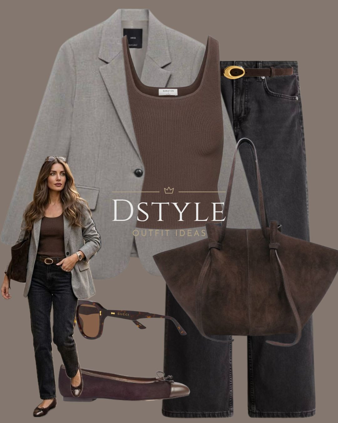 It’s All in the Details 👓
The secret to an expensive-looking outfit? High-quality accessories. Pairing this structured blazer with a matching brown suede bag, tortoiseshell sunglasses, and classic ballet flats. 

 

#LTKootd #LTKWorkwear