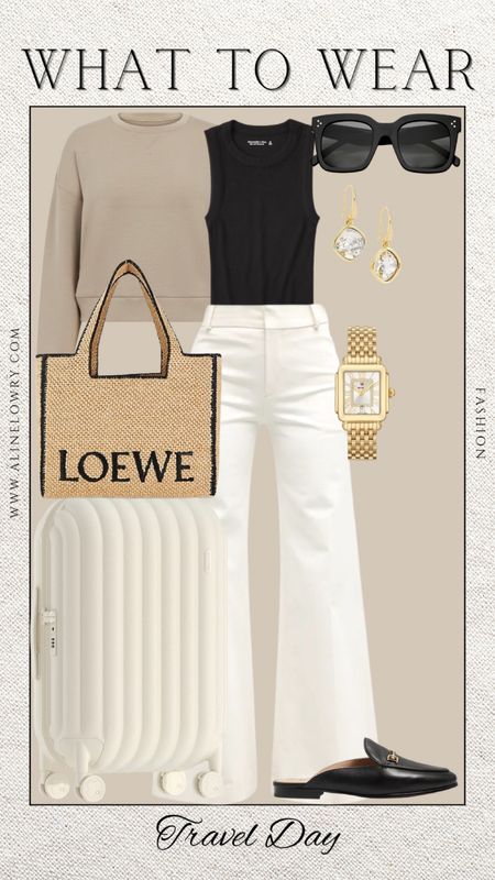 What to wear for a travel day. Super chic Airport outfit as well as comfortable. 

#LTKU #LTKtravel #LTKstyletip