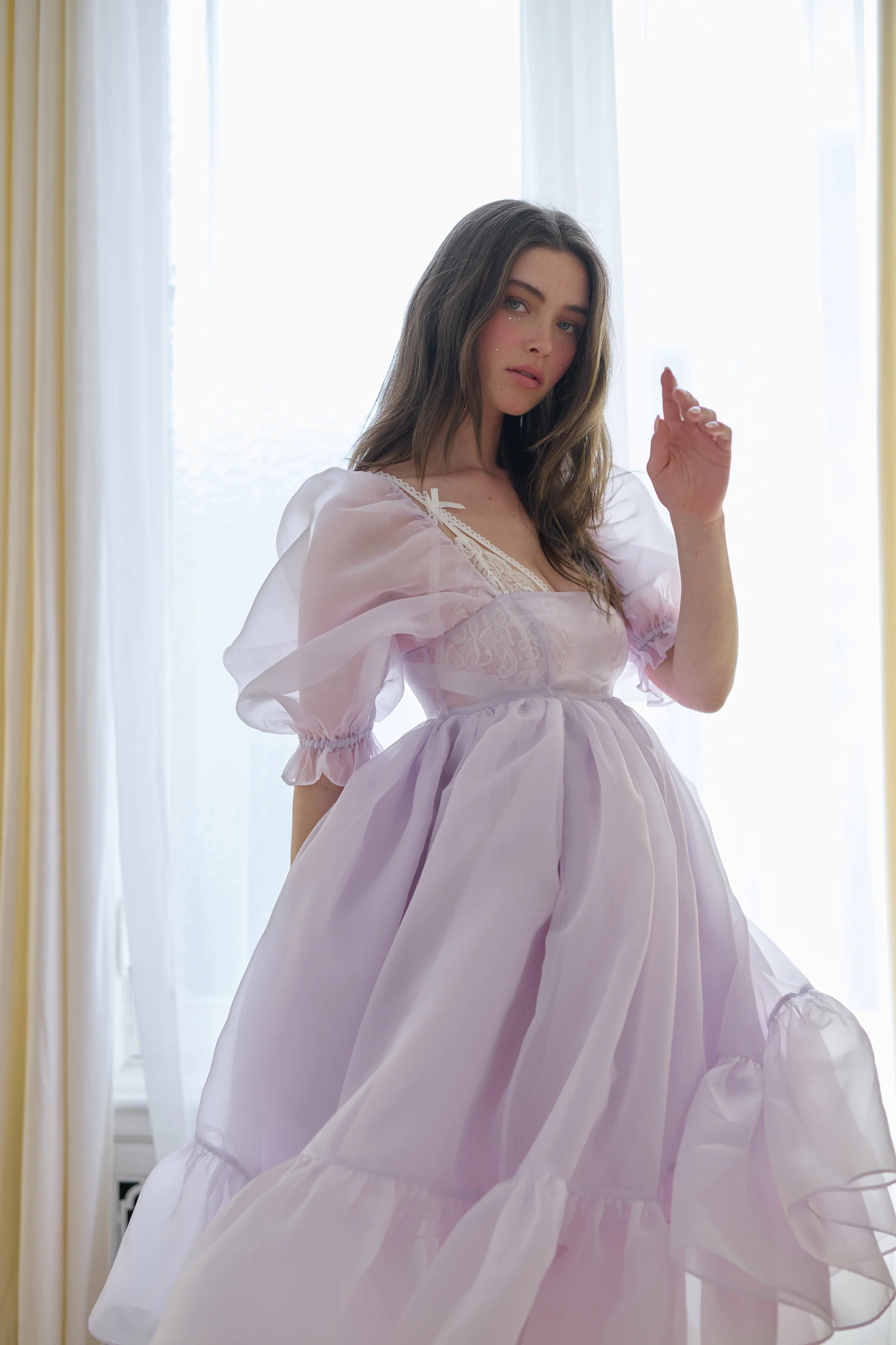 The Thunder Cloud French Puff Dress | Selkie Collection