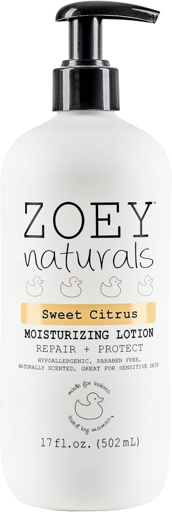 Zoey Naturals Sweet Citrus Baby Lotion - Enriched with Shea, Apricot Oil, Aloe & Avocado - Soothe... | Amazon (US)
