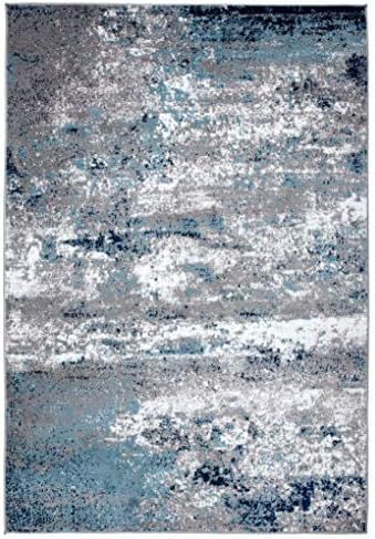 Rugshop Distressed Abstract Watercolor Area Rug 5' x 7' Blue | Amazon (US)