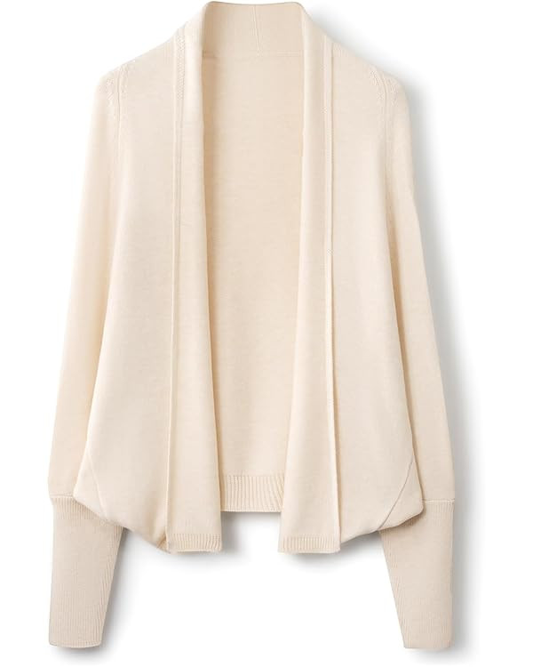 Women's Merino Wool Cardigan Sweater 2025 Fall Winter Open Front Batwing Sleeve Knit Slouchy Card... | Amazon (US)