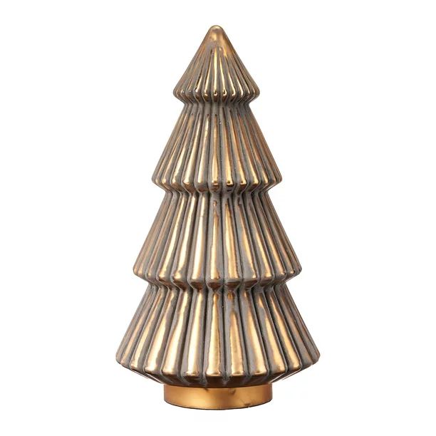 Holiday Time Glass Tree Tabletop Decoration, Copper, 11.8" | Walmart (US)