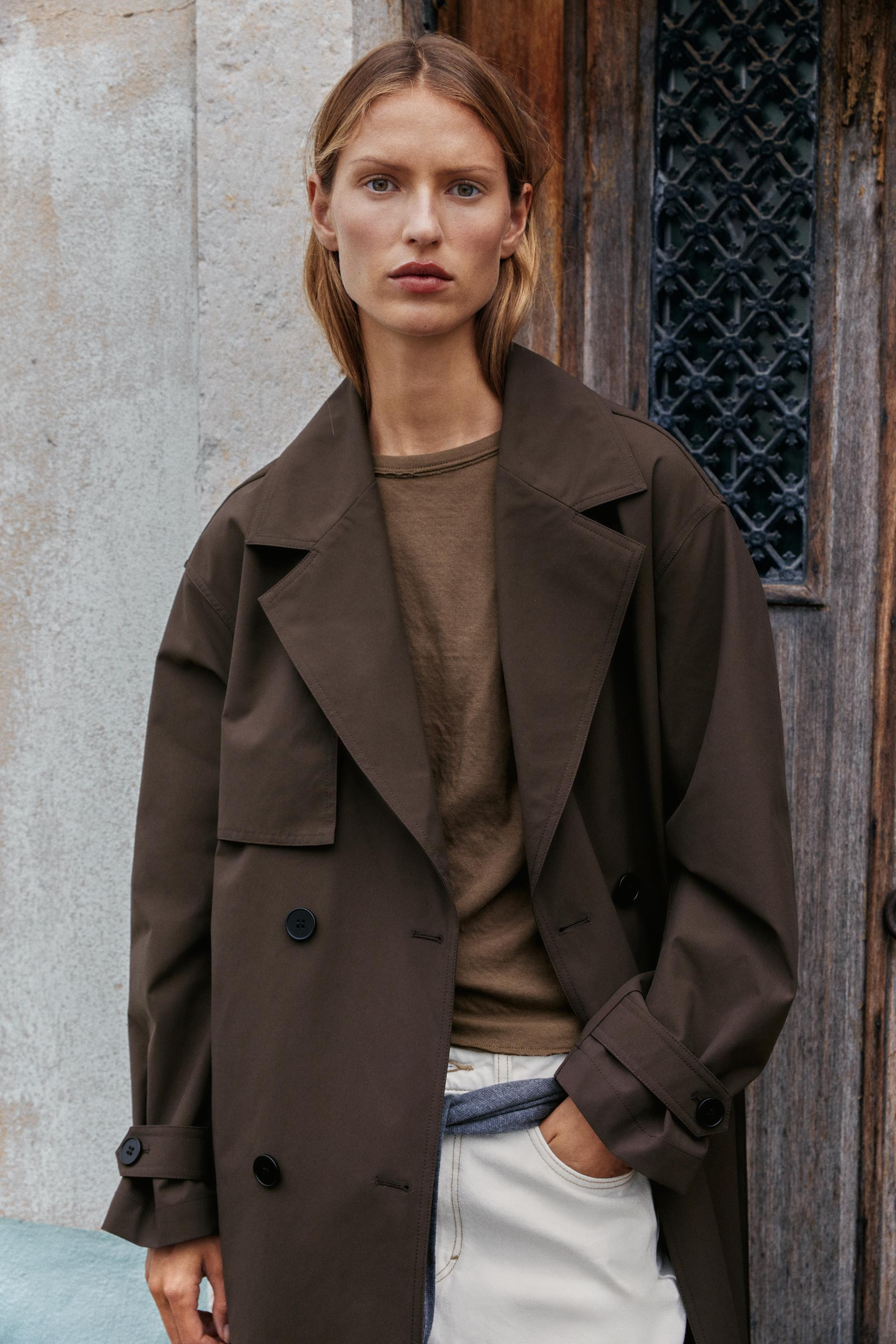 Zara - Fitted Cropped Windproof Anorak - Women - Soft Gold - Women | Zara US