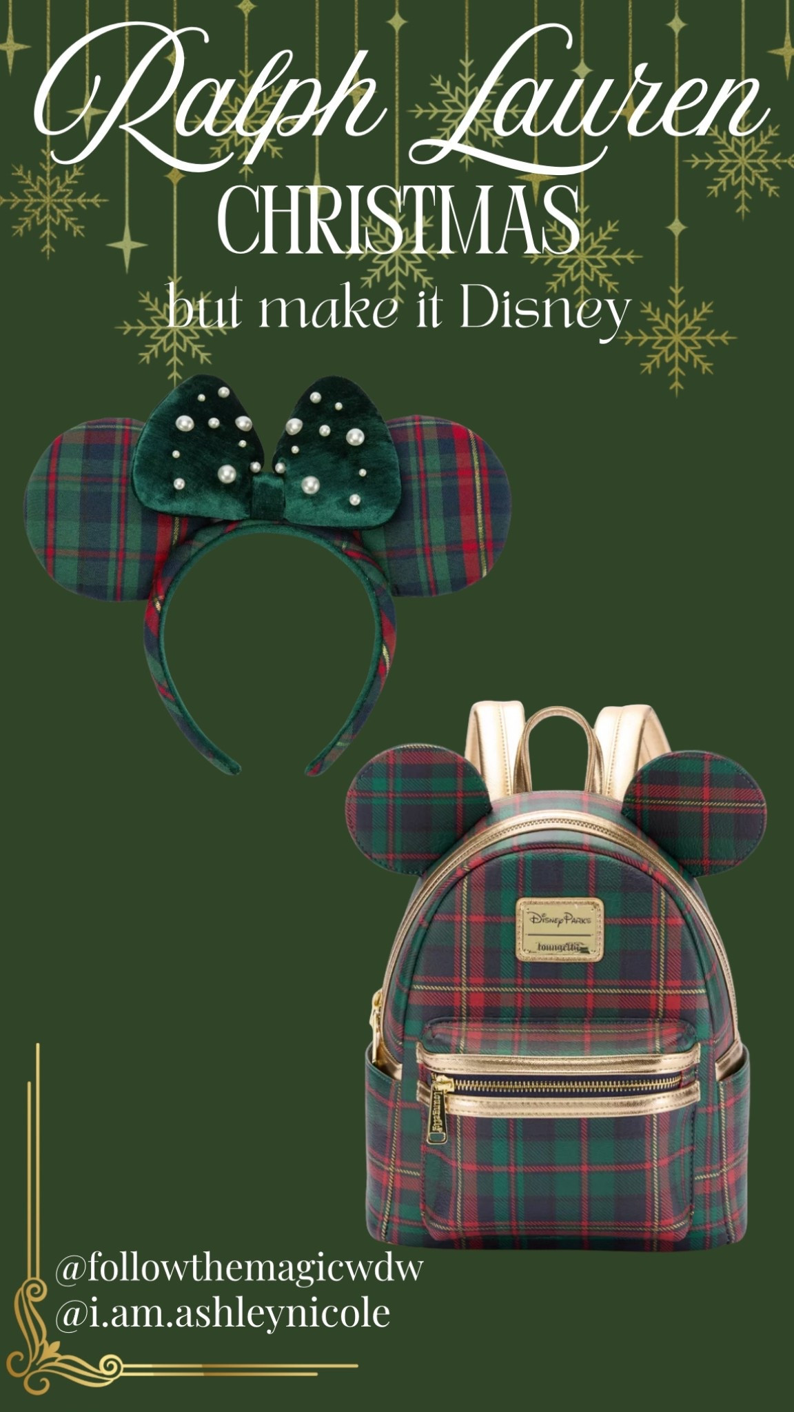 Ralph Lauren Christmas but make it Disney. Loungefly has a new Disney holiday bag for 2025 with matching plaid Minnie ears. Obsessed is an understatement. Gives me Home Alone vibes lol. 

#LTKItBag #LTKHoliday #LTKSeasonal
