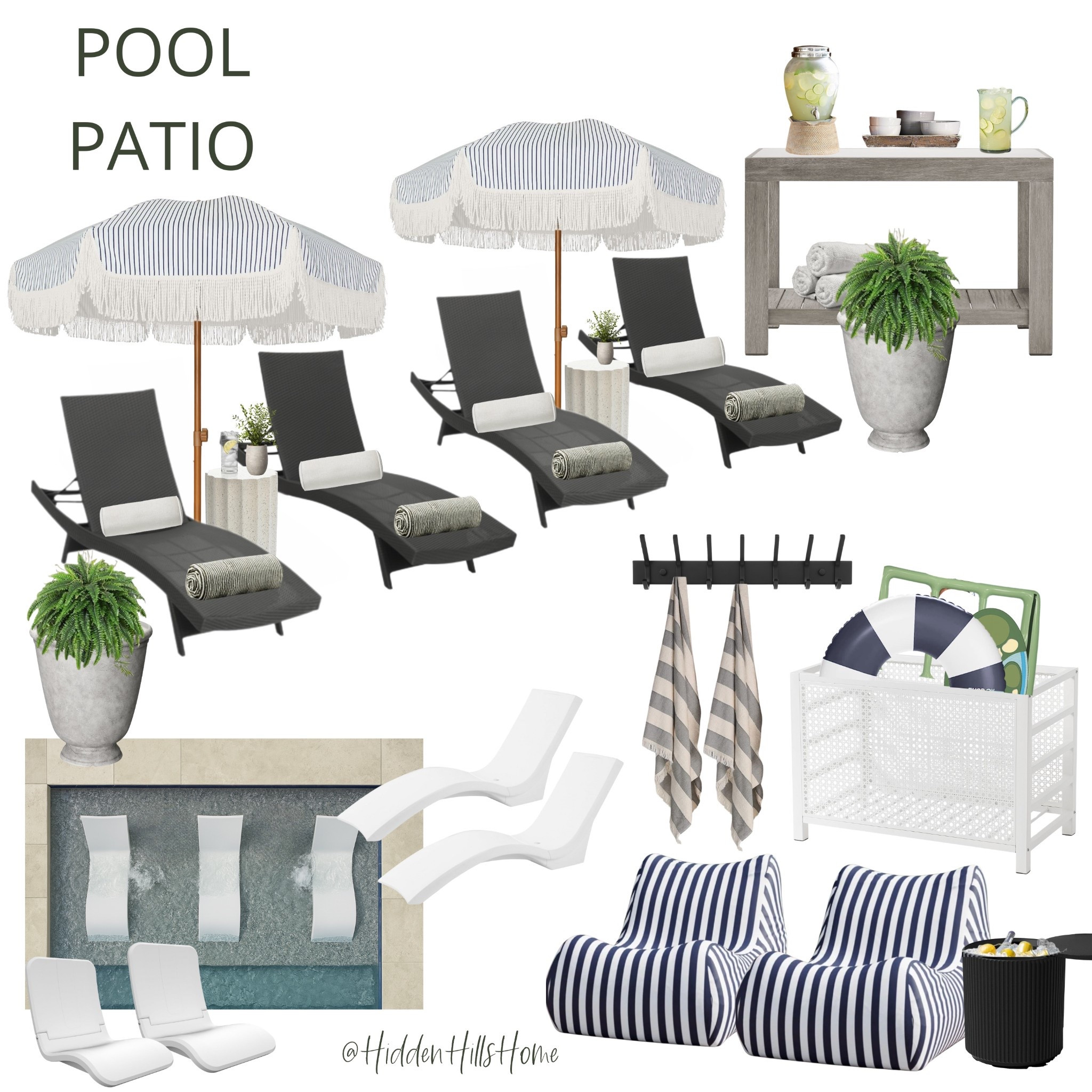 Outdoor furniture, pool patio ideas, lounger chairs, pool loungers, outdoor decor ideas 

#LTKSeasonal #LTKHome #LTKSaleAlert