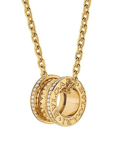 B.zero1 Rock 18K Yellow Gold & Diamond Pendant Necklace | Saks Fifth Avenue