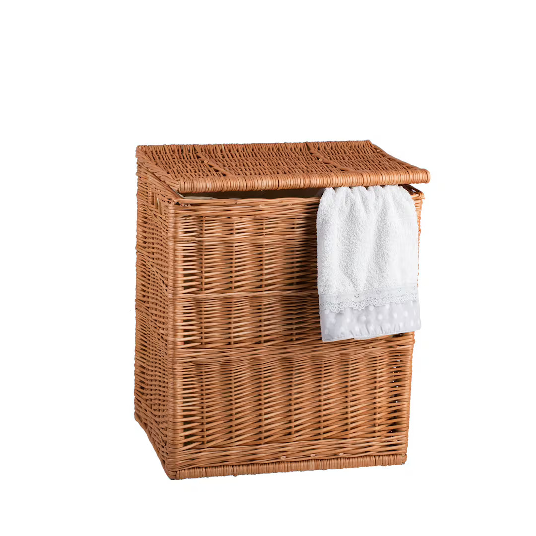 Natural Wicker Basket, Laundry Basket, Storage Wicker, Basket With Binding, Ecological Basket, Ha... | Etsy (US)