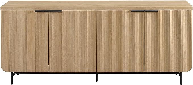 Walker Edison Modern Scandinavian Fluted Door Kitchen Storage Sideboard Buffet Cabinet Console, 6... | Amazon (US)