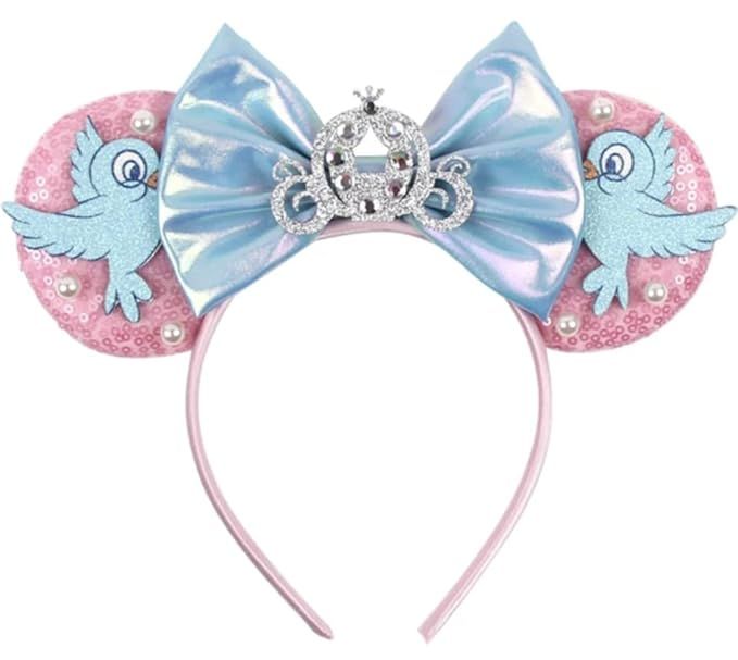CLGIFT Rose gold Minnie Ears,Pick your color, Iridescent Minnie Ears, Silver gold blue minnie ear... | Amazon (US)