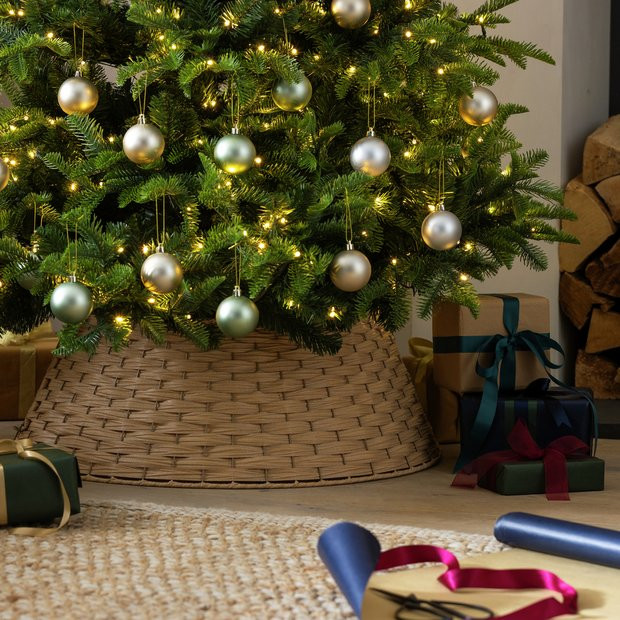 Buy Habitat Woven Collapsible Tree Skirt - 68cm | Christmas tree stands and skirts | Habitat | Habitat UK