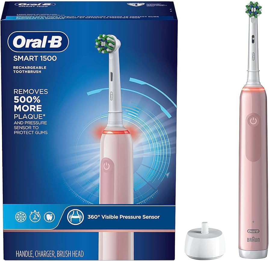 Oral-B Smart 1500 Electric Toothbrush, Pink | Amazon (US)