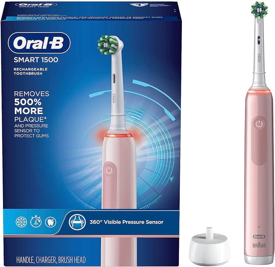 Oral-B Smart 1500 Electric Toothbrush, Pink | Amazon (US)