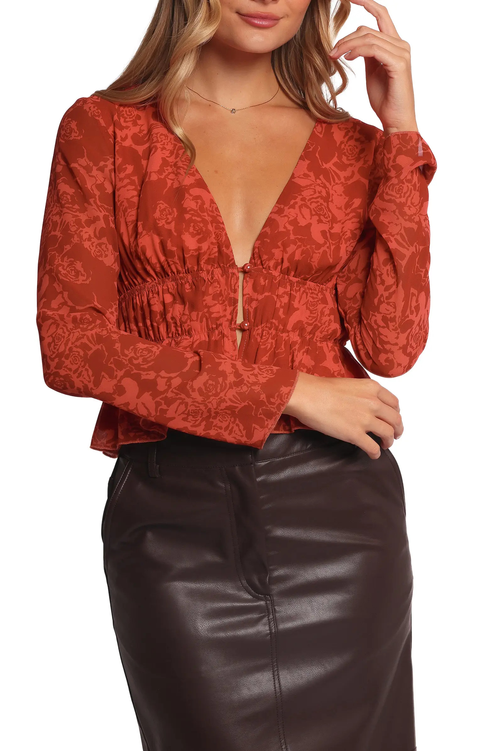 Monica Floral Long Sleeve Top | Nordstrom