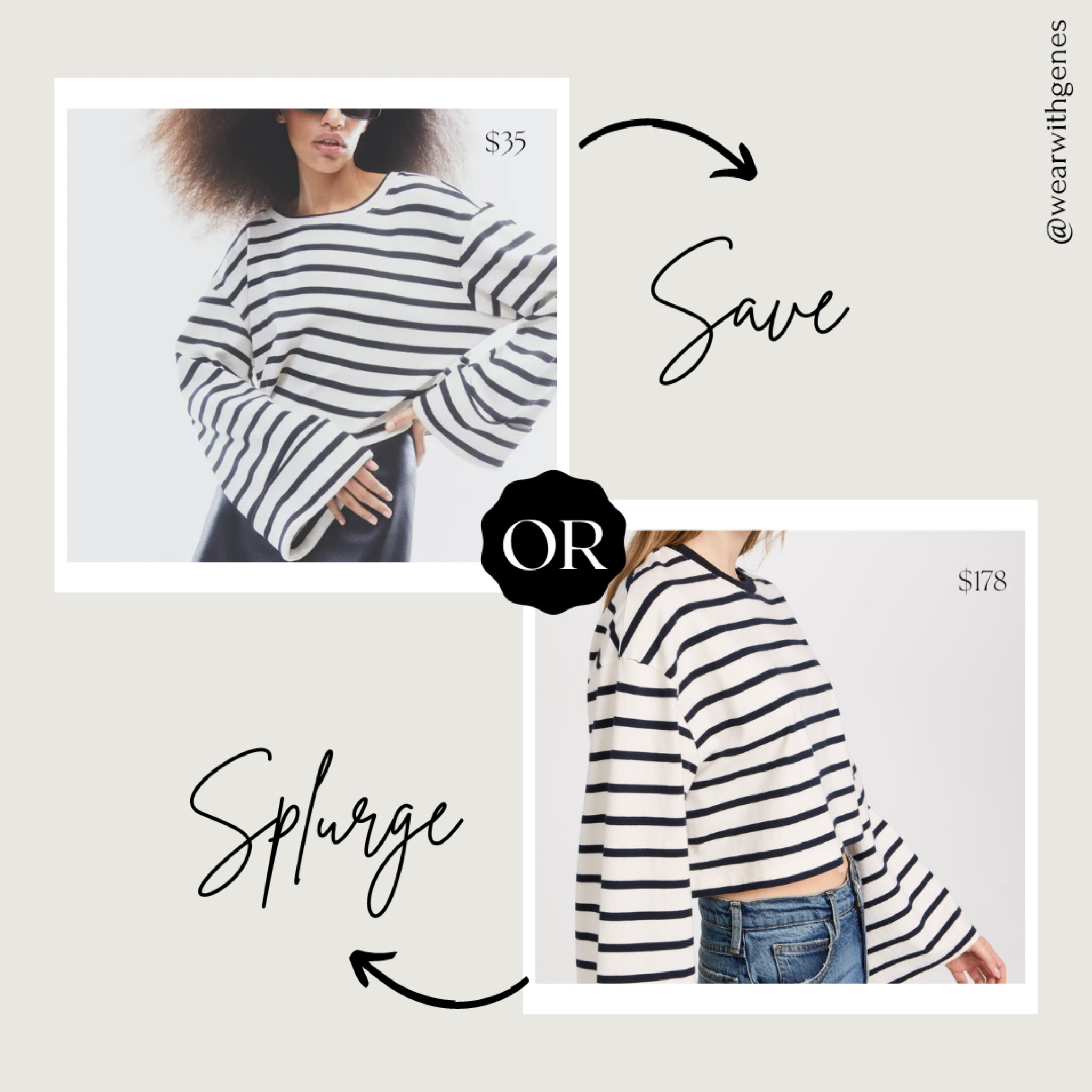 Splurge or Save - the striped tee is a must for Spring 

#LTKunder100 #LTKstyletip #LTKunder50