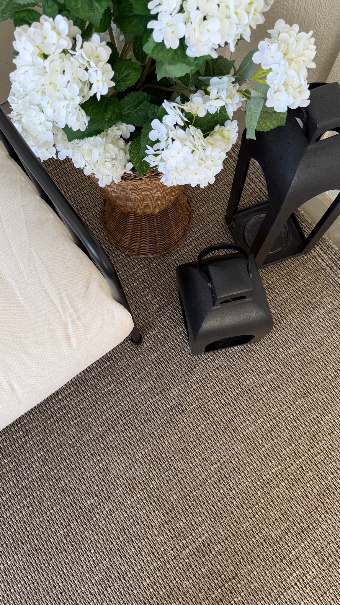 We are setting up a little seating area on our front porch this weekend and of course I just had to use my favorite outdoor rug! On sale now! So good I bought it twice! 

#LTKHome