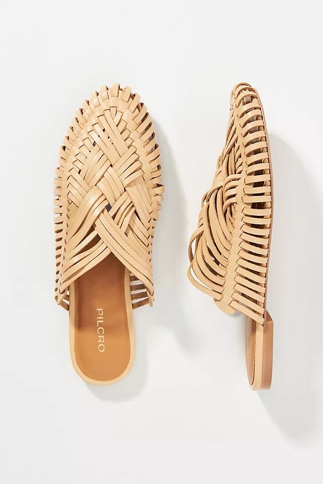 Pilcro Woven Leather Flat | Anthropologie (US)