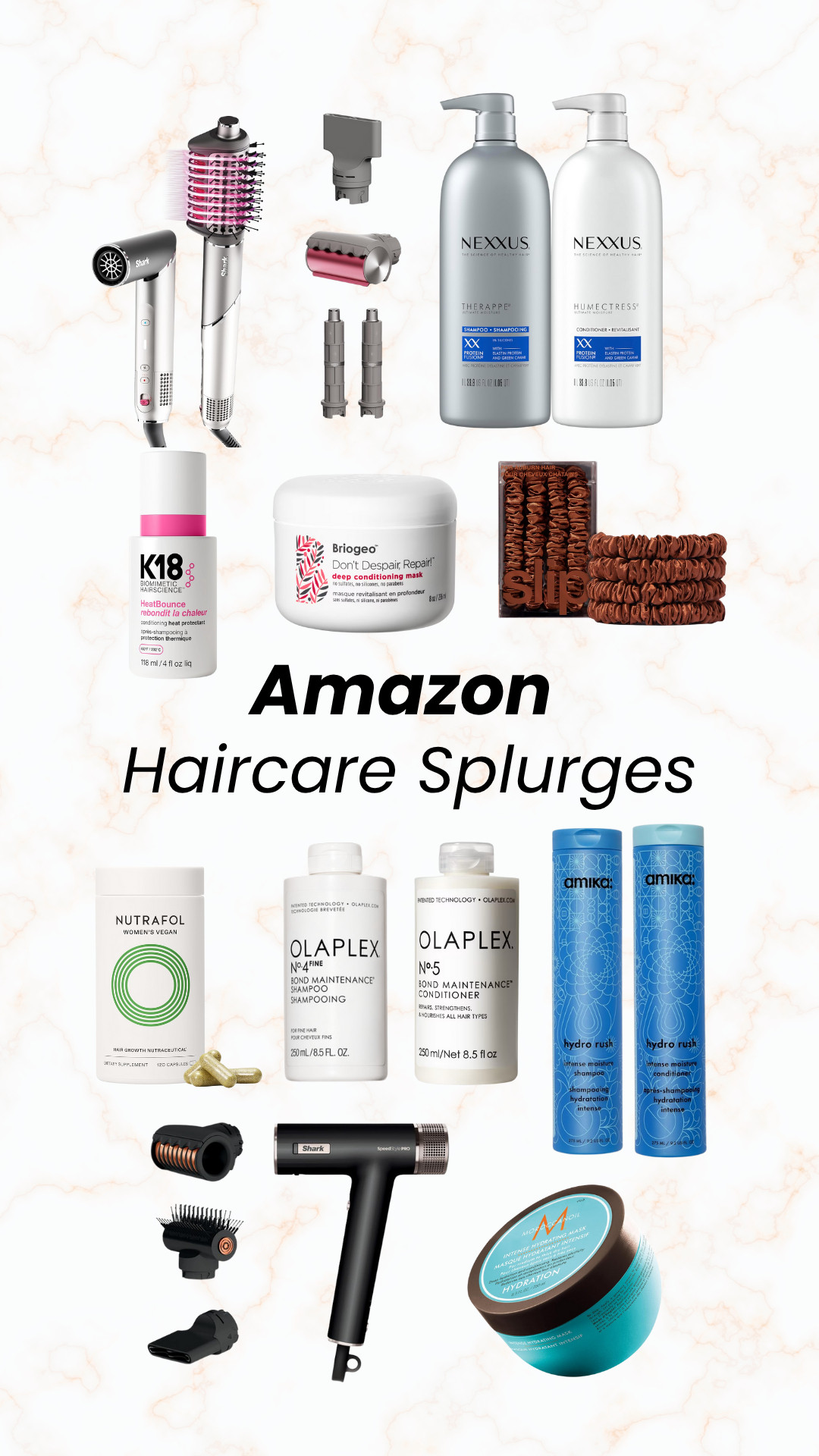 Give your hair a little extra love this fall with these Amazon splurges deliver. Featuring top-rated products from Olaplex, Amika, Nutrafol, and Shark, this roundup has everything you need for stronger, shinier, healthier hair. See which ones are worth the splurge and tap below to add them to your cart!
#AmazonBeauty #HairCareGoals #HealthyHair #LuxuryHairCare #HairProducts #RelaxedHairCare #BeautyFinds 

 

#LTKBeauty