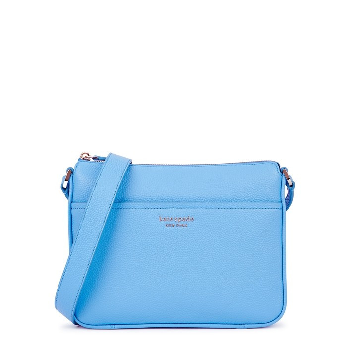 Kate Spade New York Run Around Medium Blue Leather Cross-body Bag | Harvey Nichols (Global)