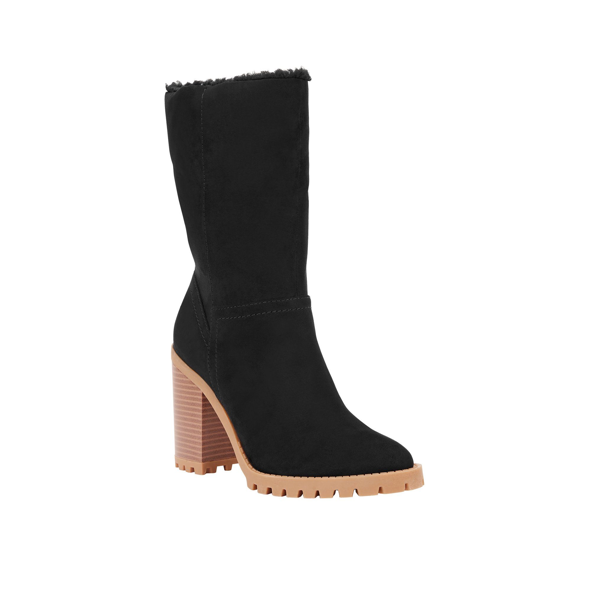 Scoop Stacey Shearling Fold Over Boots Women's | Walmart (US)