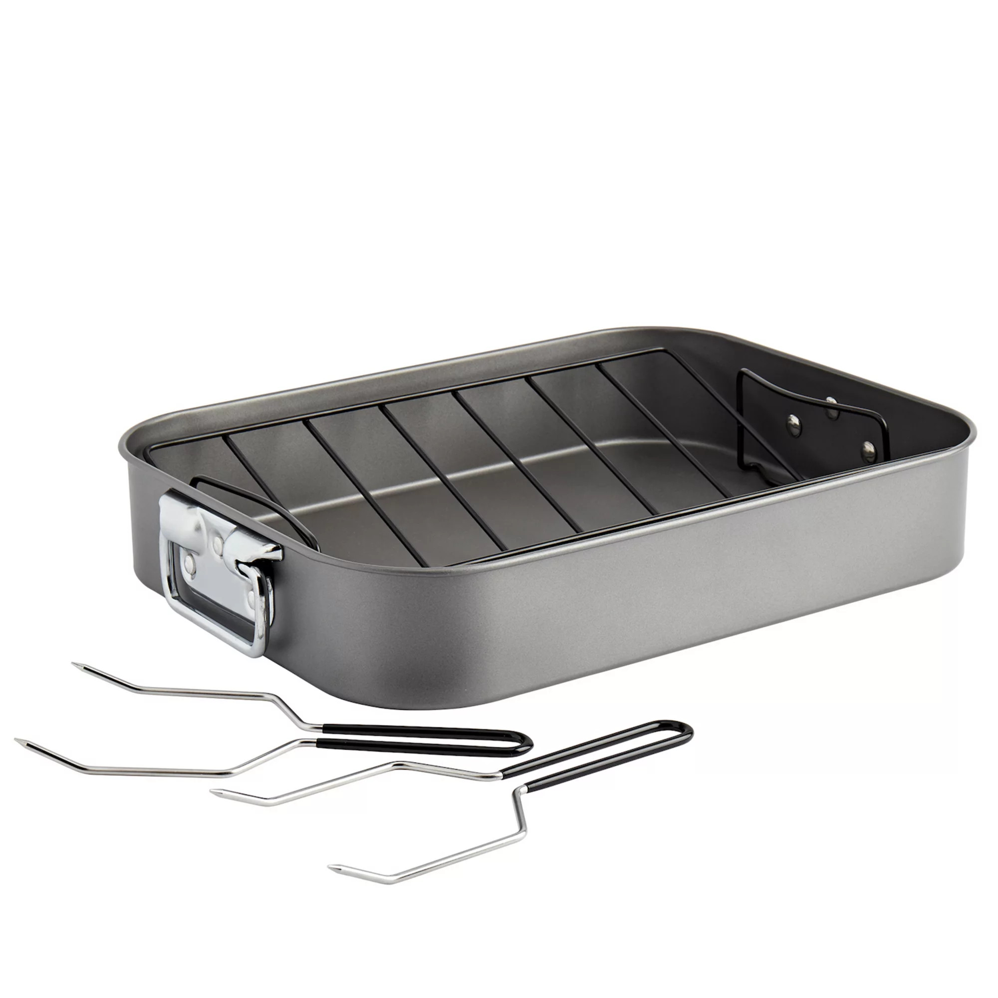 The Big One® 16 in. Carbon Steel Roasting Pan with Rack & Lifters | Kohl's