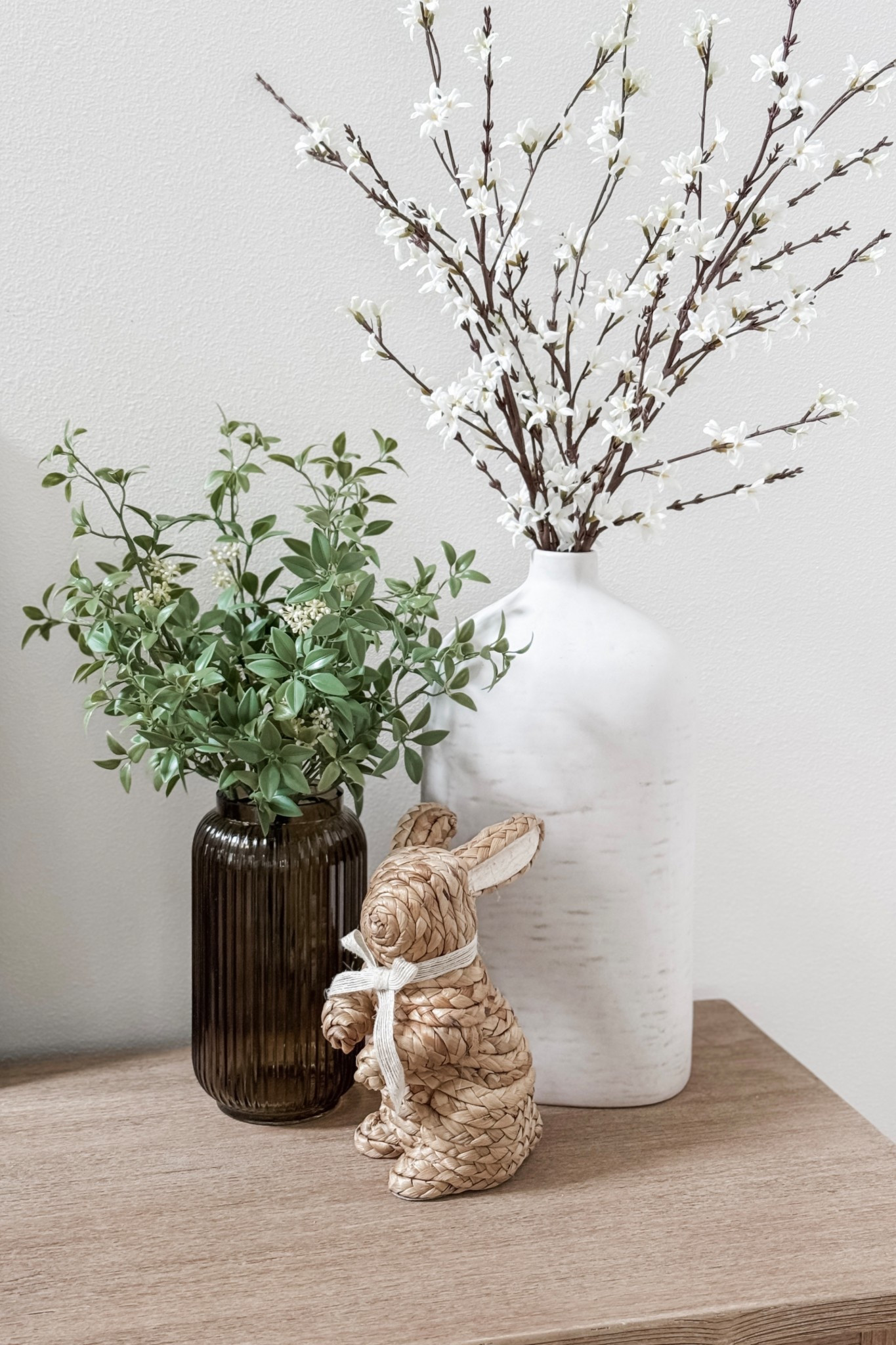 I’m still playing around with heights and textures, but I’m liking this little #LTKSpring vignette at one end of our entryway buffet quite a bit! 🌿

#LTKSeasonal #LTKHome