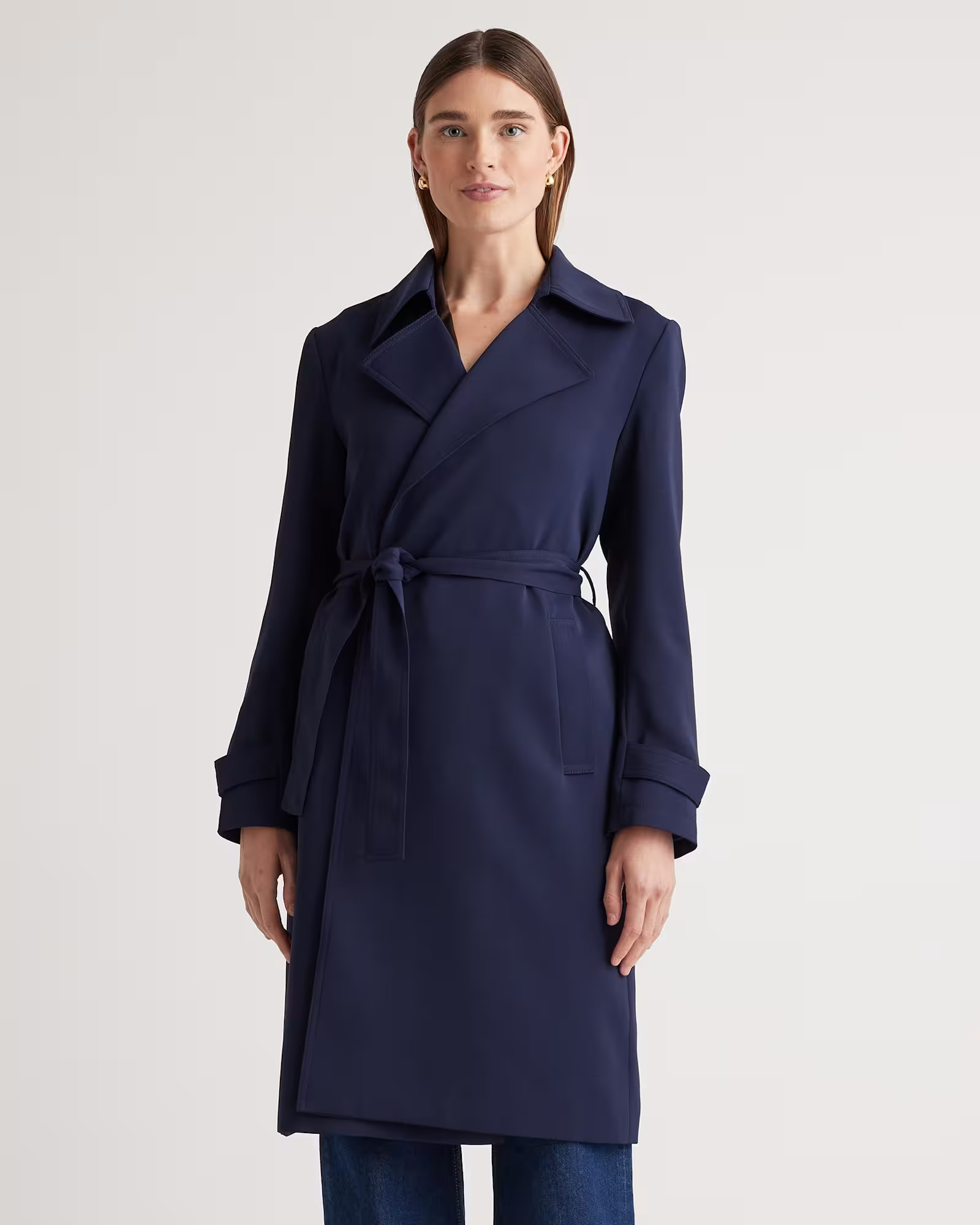 Stretch Crepe Trench Coat | Quince