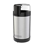 BLACK+DECKER One Touch Coffee Grinder, CBG110S,2/3 Cup Coffee Bean Capacity, Push-Button Control,... | Amazon (US)