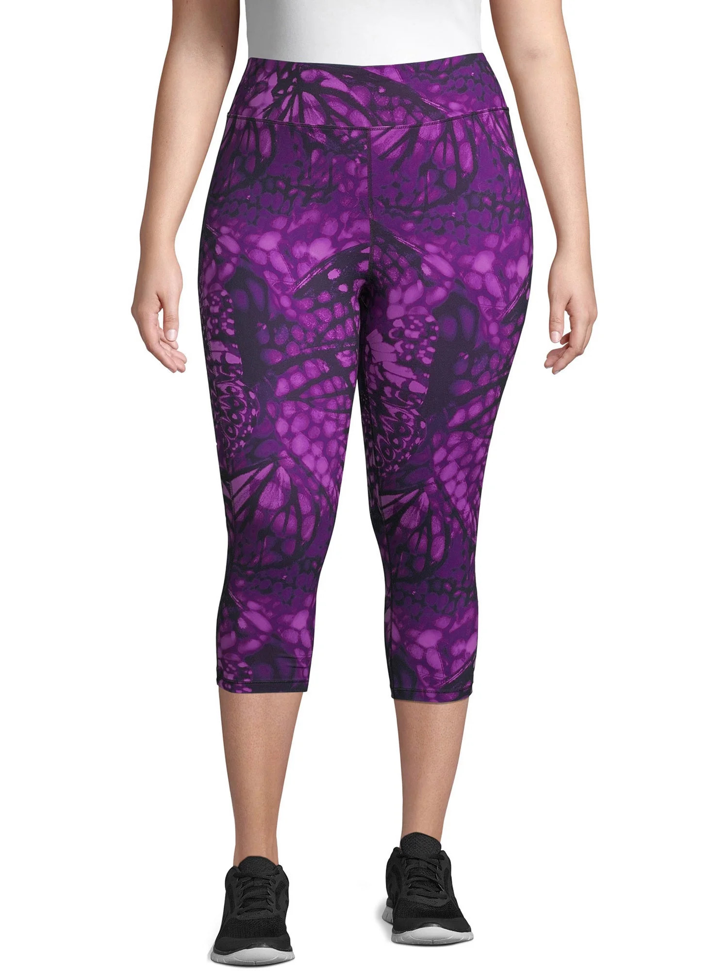 Just My Size Women's Plus Size Active Wicking Workout Capri Leggings - Walmart.com | Walmart (US)