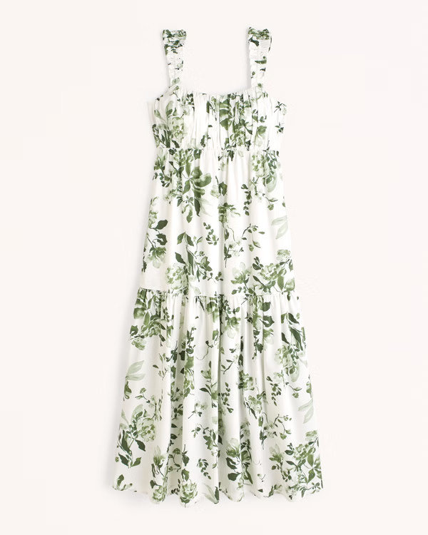 Bow Back Poplin Maxi Dress | Abercrombie & Fitch (US)