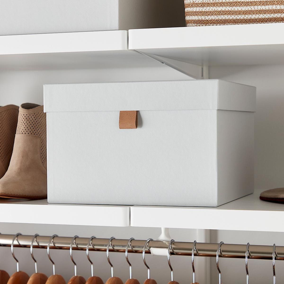Bigso Stockholm Small Storage Box Light Grey | The Container Store