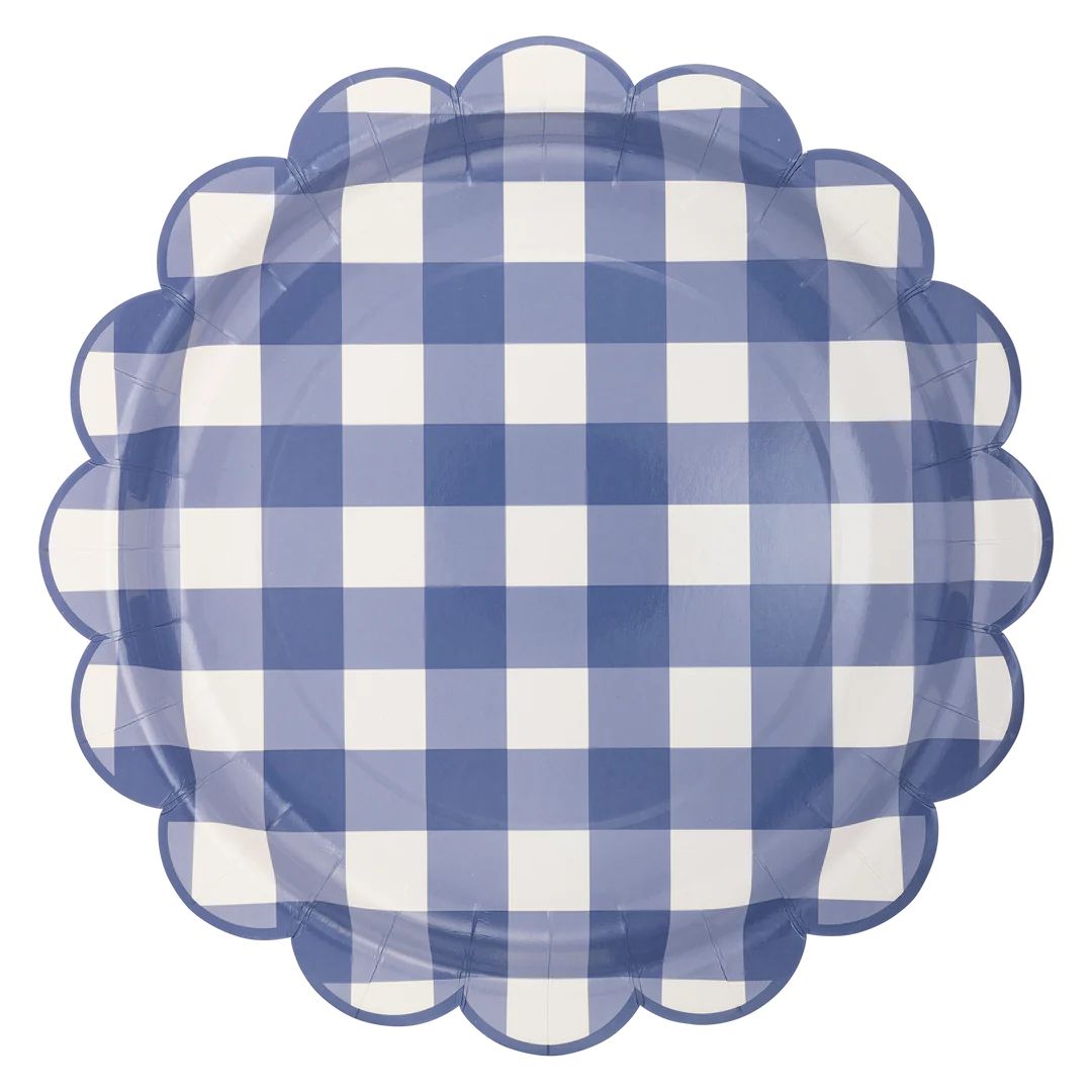 Blue Gingham Paper Plate | My Mind's Eye