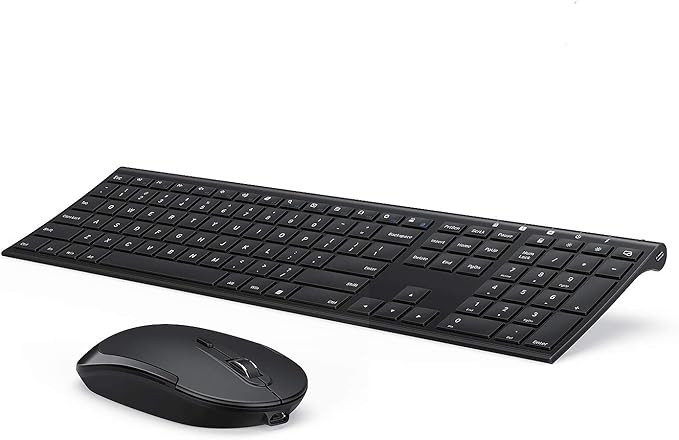 Wireless Keyboard and Mouse, Vssoplor 2.4GHz Rechargeable Compact Quiet Full-Size Keyboard and Mo... | Amazon (US)