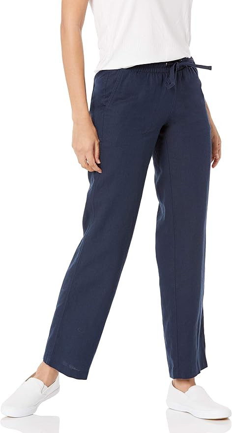 Amazon Essentials Women's Linen Blend Drawstring Relaxed Fit Wide Leg Pant (Available in Plus Siz... | Amazon (US)