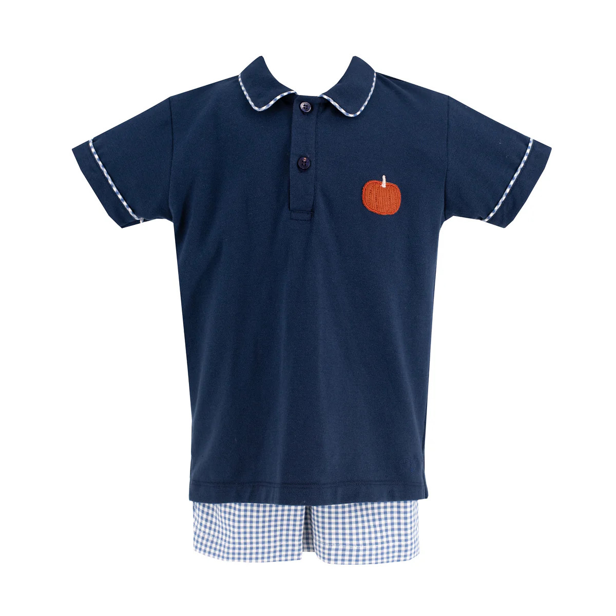 William Boy Polo Set - Classic Gingham Pumpkin | Dondolo
