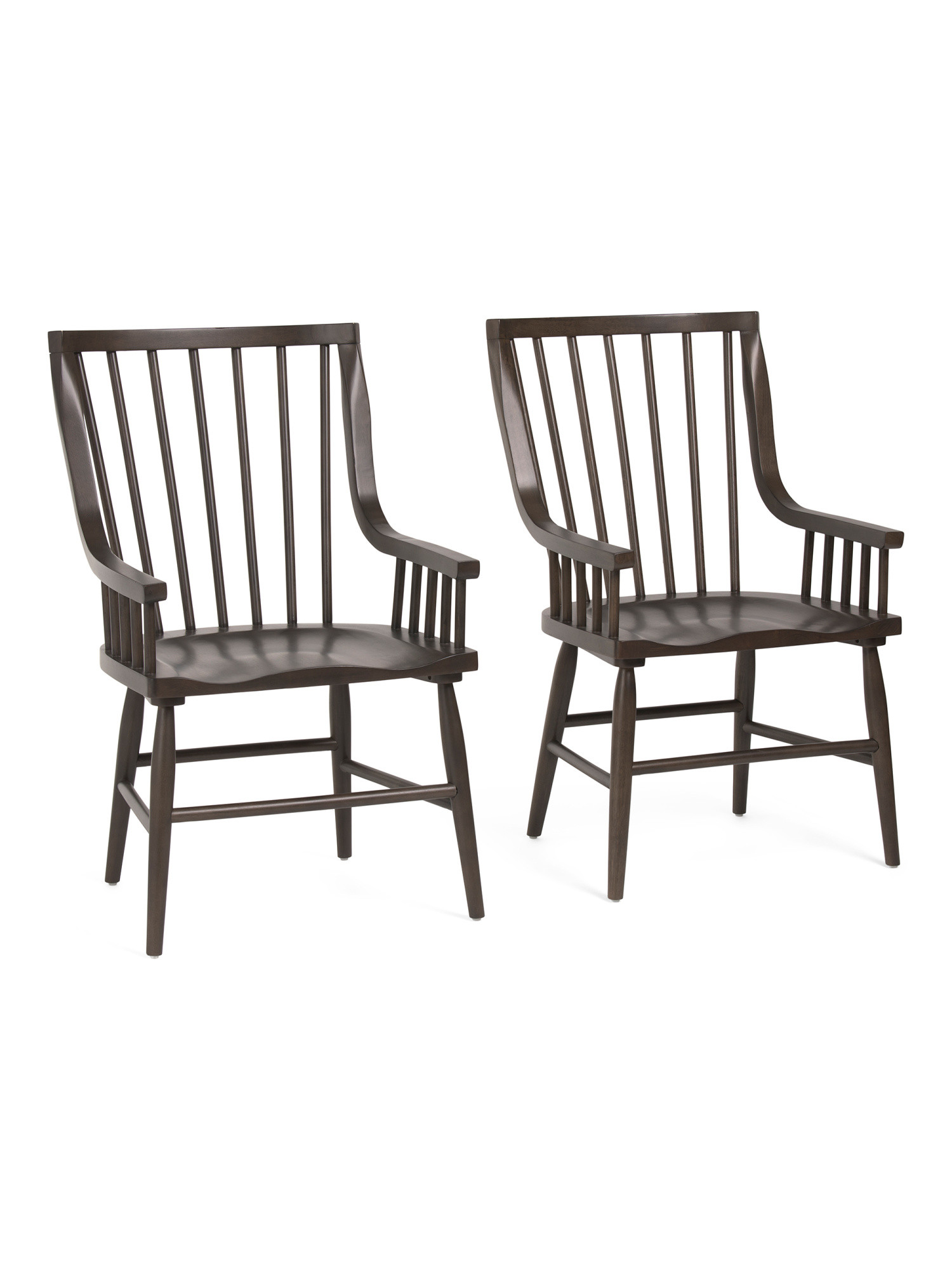 Set Of 23x38 Windsor Arm Chairs | TJ Maxx