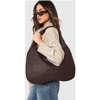 Womens Textured Tote Bag - Brown - One Size | boohoo (US & Canada)