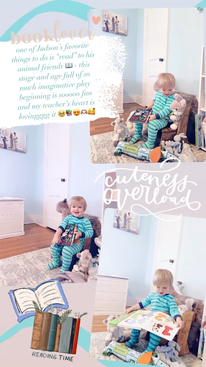 one of Judson’s favorite things to do is “read” to his animal friends 📖 - this stage and age full of so much imaginative play beginning is sooooo fun and my teacher’s heart is lovingggg it 🥹📚😍🫶🏽🥰 