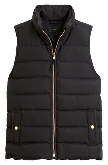 Petite Women's J.crew Anthem Down & Feather Fill Puffer Vest, Size XX-Small P - Black | Nordstrom